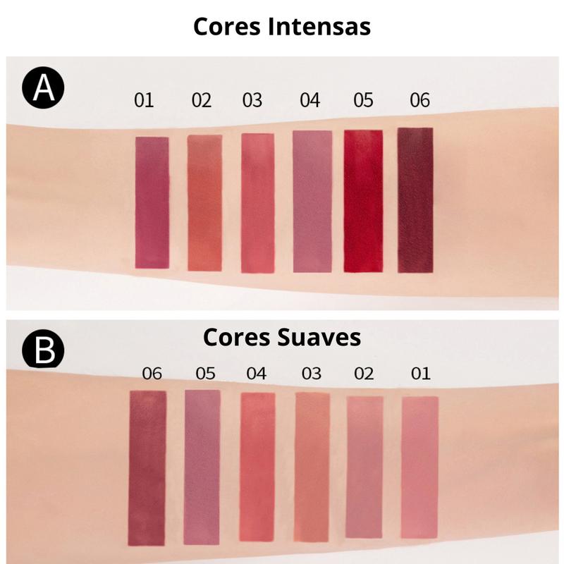 Batom Beauty Longa Duração-  PROMOÇÃO DE LANÇAMENTO COMPRE 3 LEVE 6